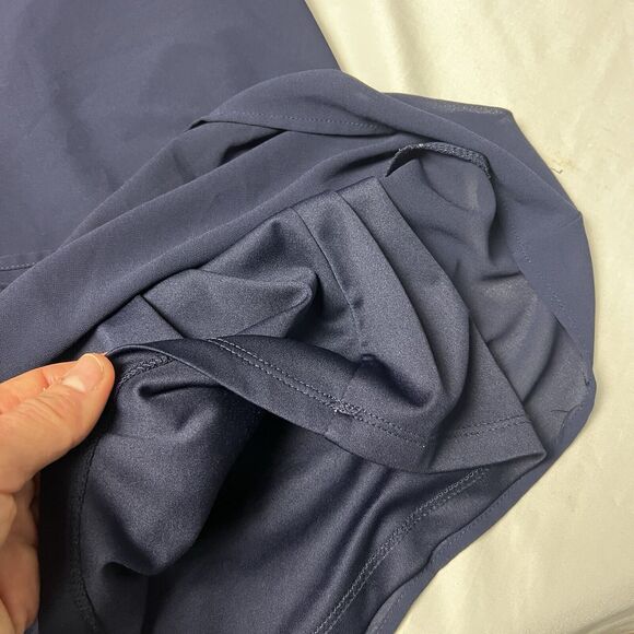 LuLus Mother of the Bride Dress Size M Navy Blue Lined Balloon Slit Sleeves - Picture 8 of 11